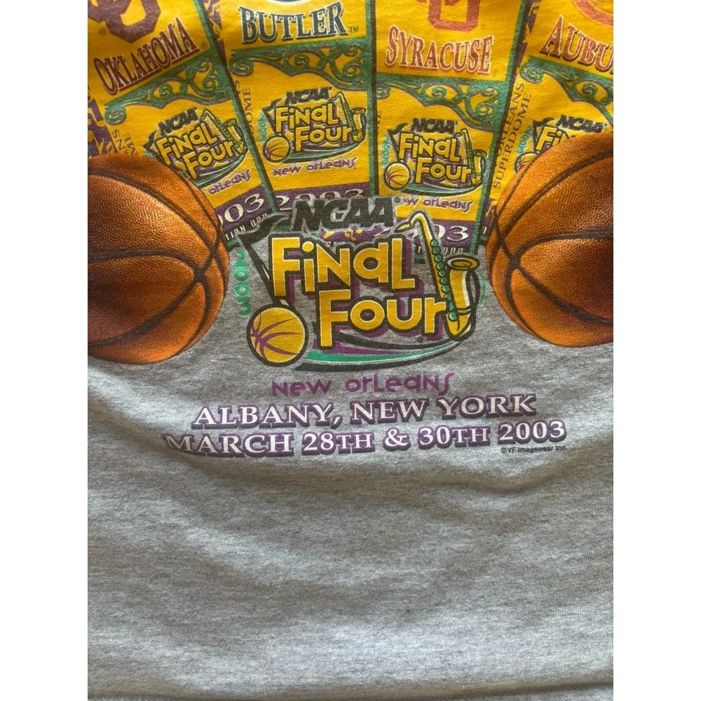 Vtg 2003 March Madness Final Four T-Shirt Lee Sport Youth 14-16 Large - Picture 3 of 9
